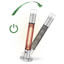 Radiator cu infrarosu pentru terase IRS1500E, Lumina LED 16 culori, Putere 1500W, Telecomanda