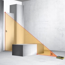 Telemetru Trotec BD26, Senzor inclinare, Display iluminat, Element final multifunctional, Protectie tip: IP54