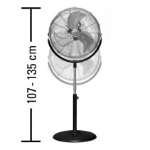 Ventilator cu picior TVM 18 S, Consum 120 W/h, 3 trepte, Diametru elice 45cm, 3 palete ventilare