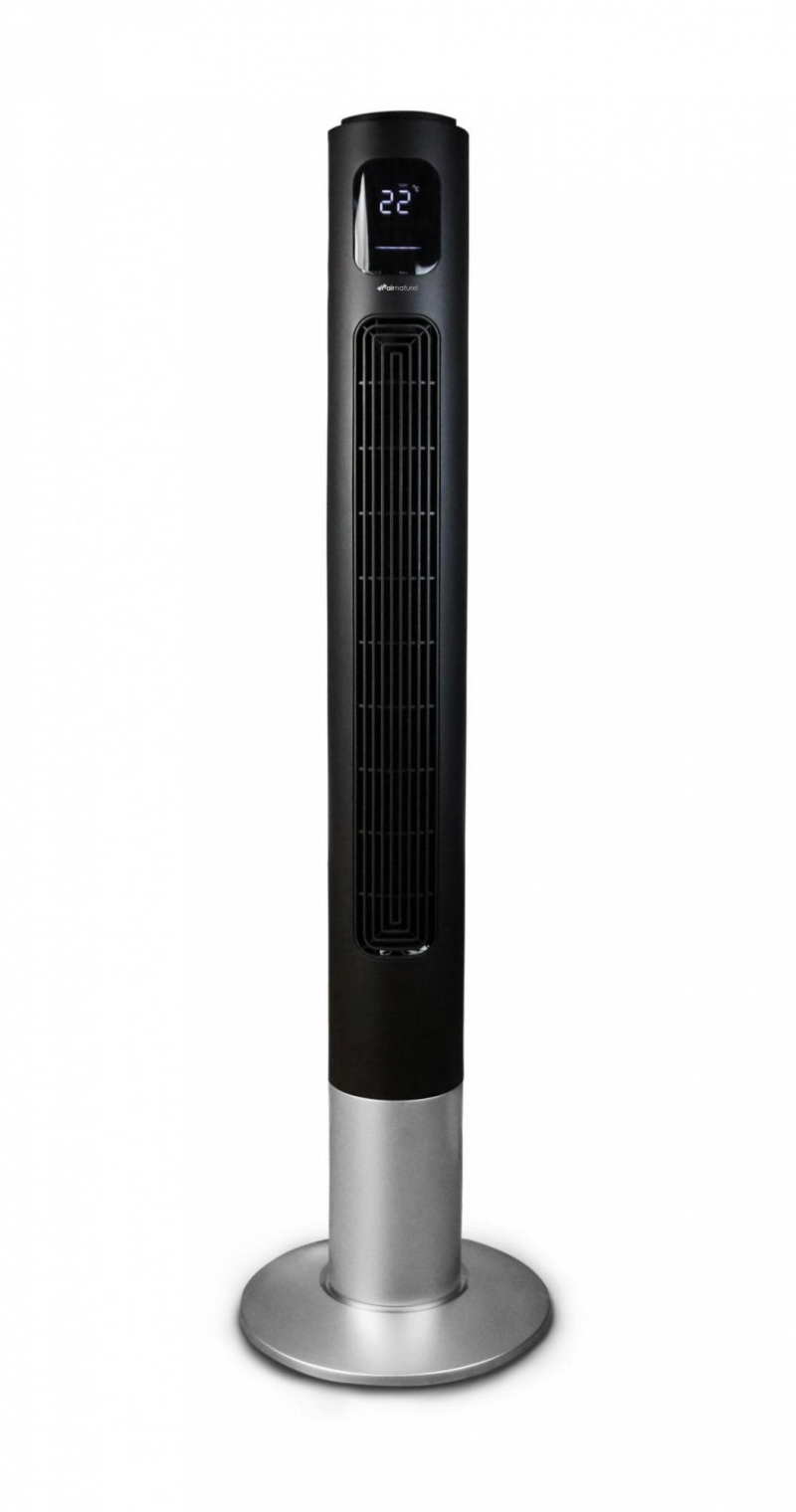 Ventilator turn Air Naturel Fantasy Black, Telecomanda, Timer, Control digital, Consum 28-30-35 W/h, Pentru 20mp