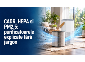 CADR, HEPA și PM2.5: termenii purificatoarelor explicați fără jargon