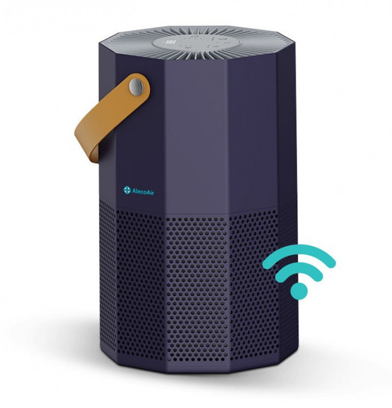 Resigilat - Purificator de aer AlecoAir P25 ROUBIQ, Wi-Fi, Lampa UV-C, Filtru True HEPA si Carbune Activ, Ionizare, PM 2.5