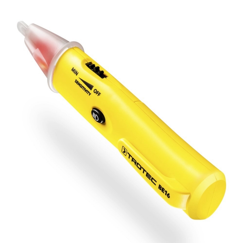 Detector de tensiune BE16 Trotec, Alarma optica acustica, Domeniul de masurare V/AC: 5-1000 V,  Clasa de protectie CAT IV 1.000 - 3