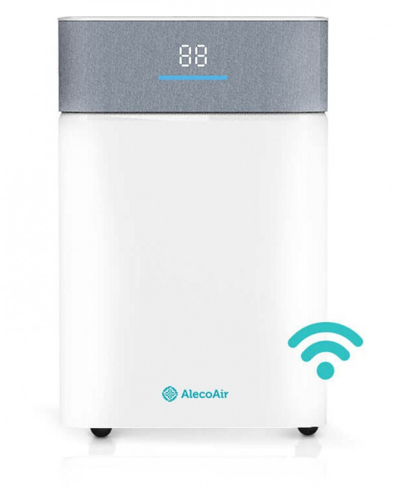 Resigilat - Dezumidificator AlecoAir D20 Fabric  Wi-Fi  20 L/ zi  Uscare Rufe  Ionizare  Display digital  FanStop  Indicator col