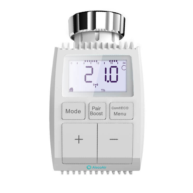 Resigilat - Cap termostat pentru calorifer AlecoAir SMART HA-08 THERMO ChildLock Clasa protectie IP20 3 moduri de lucru