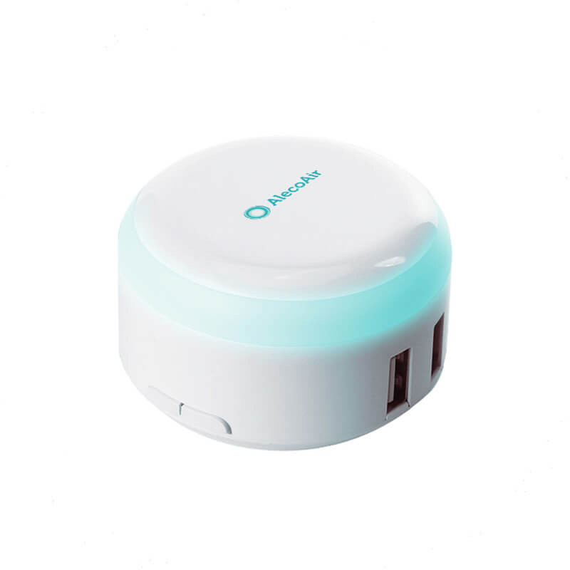 Incarcator cu 2 porturi USB AlecoAir G12-WP2S, Lumina de veghe, LED multicolor - 2