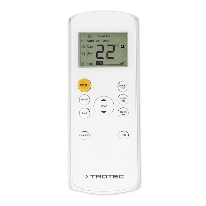 Aer conditionat portabil Trotec PAC 2100 X, Capacitate 7.000 Btu, Debit 319mc/ora, Telecomanda, Display, Timer, Pentru 65mc - 5