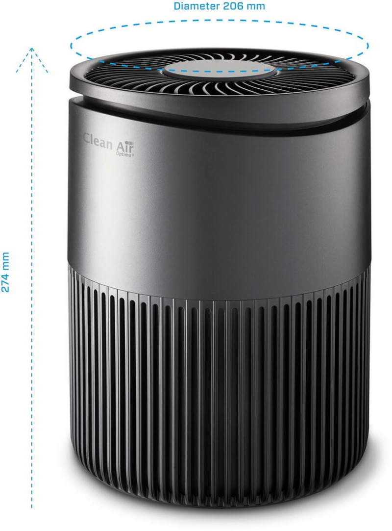 Purificator de aer CleanAir Optima CA 503T, Wi-Fi, Ionizare, Lampa UV-C, Filtru TRUE HEPA, Carbon Activ, Difuzor aroma - 3