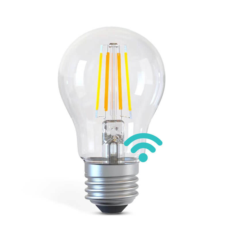 Bec LED inteligent cu WiFi AlecoAir BE27 Clear Temperatura lumina reglabila Control prin asistenti vocali
