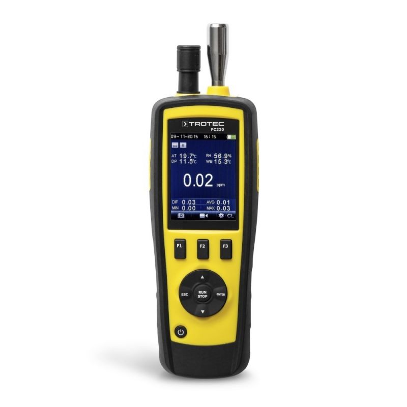 Contor particule pentru detectarea calitatii aerului TROTEC PC220, Data logger pentru 5000 valori, Display LCD, 6 Canale Senzor/Monitor Calitate Aer alecoair.ro