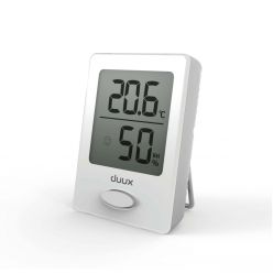 Termohigrometru Duux Alb, Ecran LCD, Indicatie de confort, Orificiu de prindere si magnet
