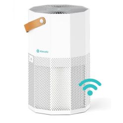 Purificator de aer AlecoAir P50 ROUBIQ White, Wi-Fi, Lampa UV-C, Filtru True HEPA si Carbune Activ, Ionizare, PM 2.5