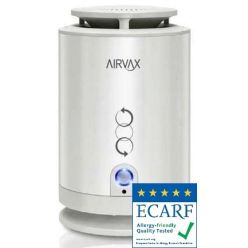 Purificator aer Airvax Marea Britanie - Alb, Telecomanda, Consum 5W/h, Filtru electrostatic, 3 trepte viteza, Pentru 25mp