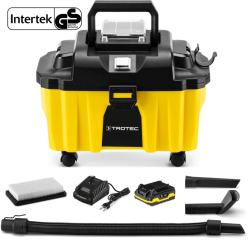 Aspirator fara fir TROTEC VC 15-20V, Filtru HEPA, Putere 130W, Aspirare lichide/murdarie uscata