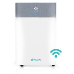 Dezumidificator AlecoAir D20 Fabric, Wi-Fi, 20 L/ zi,  Uscare Rufe, Ionizare, Display digital, FanStop, Indicator color