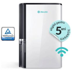 Dezumidificator si purificator cu consum redus de energie AlecoAir D23 CLASSY, Wi-Fi, Ionizare, HEPA, Carbon, 23 L/ zi