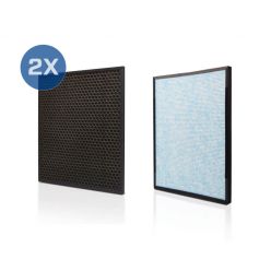 Set filtre 2 in 1 TRUE HEPA cu strat Nano Argint si Carbon Activ pentru purificatorul Clean Air Optima CA502Pro Mini