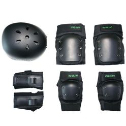 Set complet de protectie  casca, genunchere si cotiere Inokim