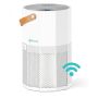 Purificator de aer AlecoAir P50 ROUBIQ White, Wi-Fi, Lampa UV-C, Filtru True HEPA si Carbune Activ, Ionizare, PM 2.5