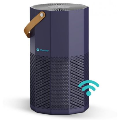 Purificator de aer AlecoAir P70 ROUBIQ, Wi-Fi, Lampa UV-C, Filtru True HEPA si Carbune Activ, Ionizare, PM 2.5