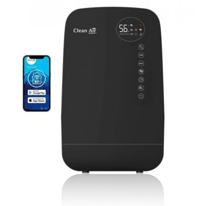 Umidificator si purificator Clean Air Optima CA607B, WiFi, Lampa UV-C, Ionizare, Difuzor aroma, Display, Timer