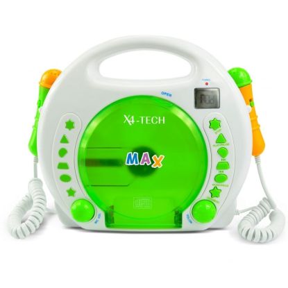 Karaoke copii Bobby Joey X4-TECH cu acumulator, 2 Microfoane, Stickere, Difuzoare stereo