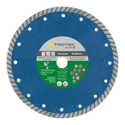 Disc de retezat diamantat pentru taiere in piatra naturala. beton, granit, gresie sau caramida AD 230 DB