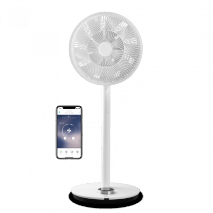 Ventilator Smart Duux Whisper Flex, 26 viteze, oscilatie verticala si orizontala, WiFi, Telecomanda, Timer