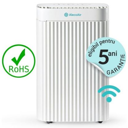 Dezumidificator si Purificator AlecoAir D25 ARIO,25 l /24h, WiFi, Lampa UV-C, Ionizare, TRUE HEPA + Carbon, Senzor PM 2.5