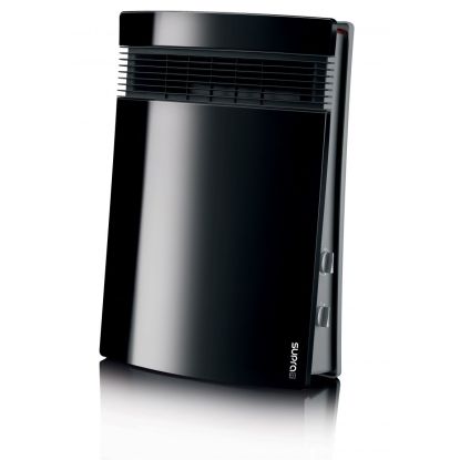 Aeroterma electrica pentru baie Supra Lito Negru, Putere maxima pana la 1800W, Termostat, Filtru antibacterian lavabil