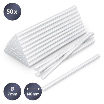 Set batoane transparente de lipici fierbinte Trotec, 50 bucati, Ø 7 mm