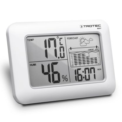 Termohigrometru cu statie meteo Trotec BZ07, Ecran LCD, Functia Min/Max, Alarma, Vizualizarea schimbarilor de temperatura