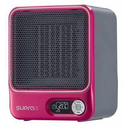 Aeroterma Ceramica Supra Ceram Digital Fucsia, Termostat, Timer, Filtru de aer lavabil, Display digital, Putere maxima 1500W