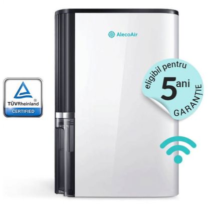 Dezumidificator si purificator cu consum redus de energie AlecoAir D23 CLASSY, Wi-Fi, Ionizare, HEPA, Carbon, 23 L/ zi