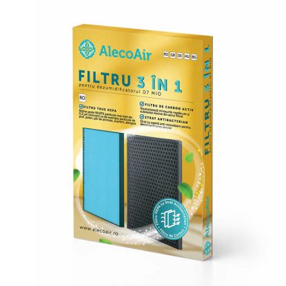 Filtru 2 in 1 TRUE HEPA si Carbon Activ cu Strat Antibacterian pentru Dezumidificatorul D7 Mio
