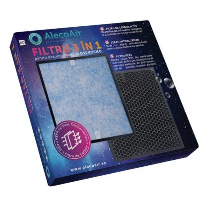 Filtru 3-in-1 pentru dezumidificator AlecoAir D35 Kosmo cu HEPA, Carbon Activat si Strat Antibacterian