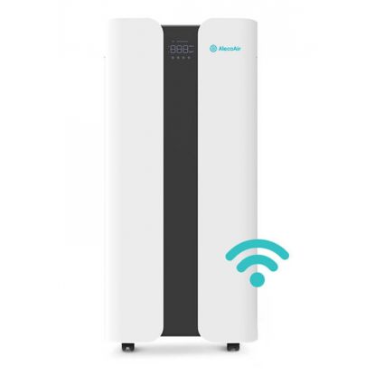 Purificator de aer AlecoAir P120 MONOLITH, 2 x Filtre True Hepa & Carbon, 2 x Lampi UV-C, Ionizare, WiFi, Aplicatie