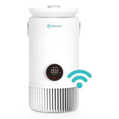 Purificator si umidificator AlecoAir PU50 Nuo, WiFi, Capacitate umidificare 600 ml/h, True HEPA, Lampa UV-c, Ionizare, PM 2.5