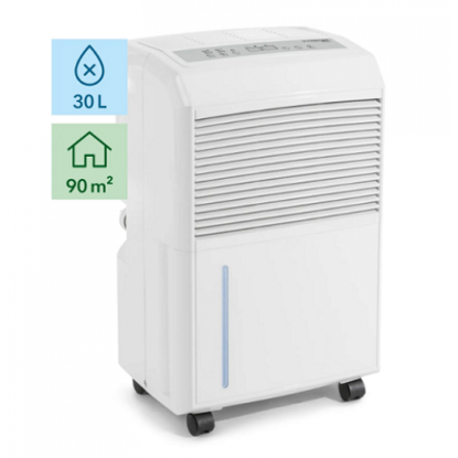 Dezumidificator Trotec TTK90E, 30 litri/zi, 173mc/h, pentru spatii de pana la 90mp, Display Digital, Indica temp. si umiditate