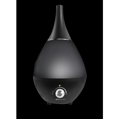 Umidificator de aer Air Naturel Gota New Black, Rata umidificare 350 ml/ora, Consum 30W/h, Pentru 30mp, Functie Higro-Smart