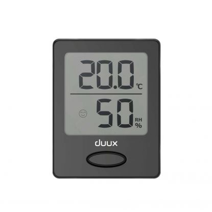 Termohigrometru Duux Negru, Ecran LCD, Indicatie de confort, Interval de detectare- 10 secunde