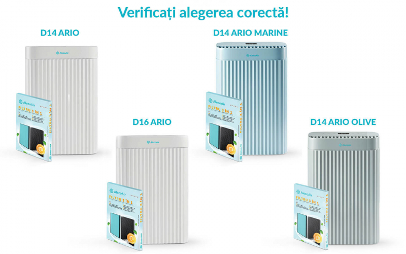 Filtru 3 in 1 TRUE HEPA si Carbon Activ cu Strat Antibacterian pentru dezumidificatoarele D14 si D16 ARIO - 3