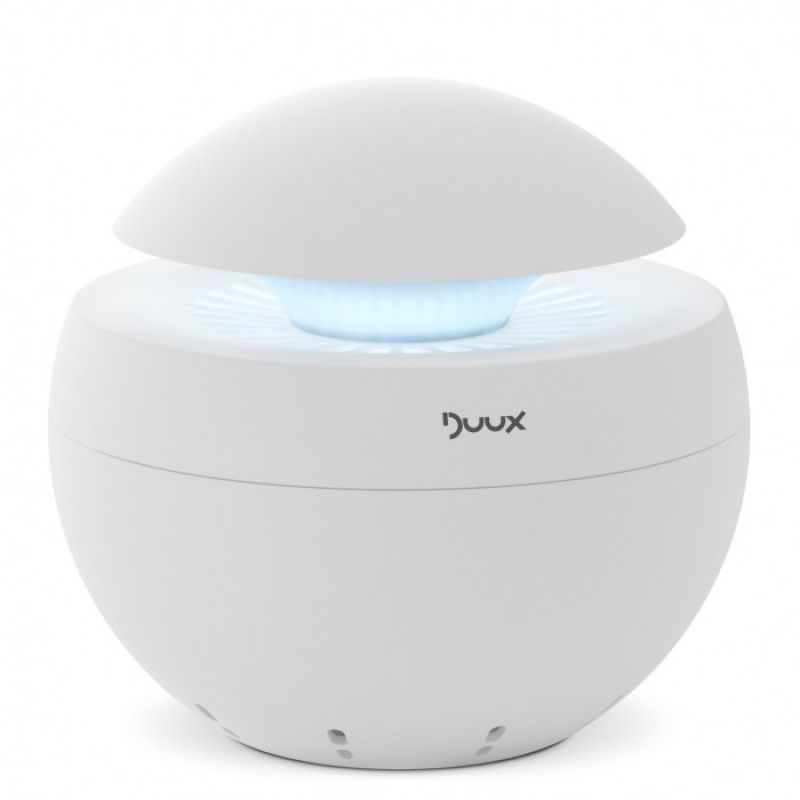 Purificator aer Duux alb Difuzor aroma Ionizare Filtru HEPA si carbune Consum 5W/h Debit aer 68 mc/ora Veioza