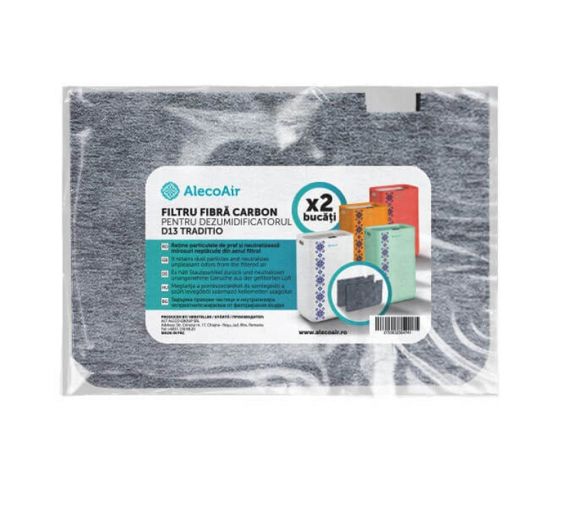 Set filtre din fibra de Carbon Activ pentru dezumidificatorul D13 Traditio Dezumidificator Casnic Alecoair