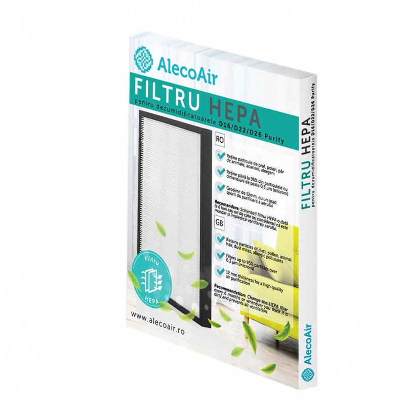 Filtru HEPA pentru dezumidificatorul AlecoAir D16/D22/D26 Purify Dezumidificator Casnic Alecoair Filtru HEPA pentru dezumidificatorul AlecoAir D16/D22/D26 Purify Dezumidificator Casnic Alecoair