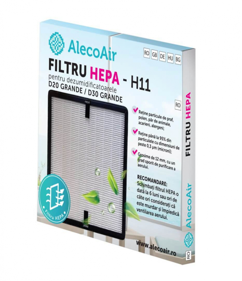 Filtru HEPA pentru dezumidificatorul AlecoAir D20/D30 Grande Dezumidificator Casnic Alecoair
