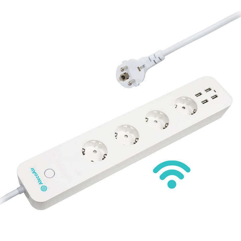 Prelungitor Smart WiFi AlecoAir G08-SP8S NEW 4 Porturi USB 4 Prize AC Control energetic Timer Programare saptamanala