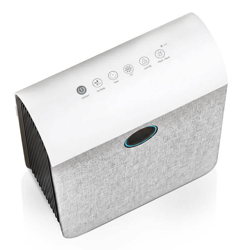 Purificator de aer  AlecoAir P28 Fabric, Wi-Fi, Lampa UV-C, Filtru True HEPA si Carbune Activ, PM 2.5 - 4