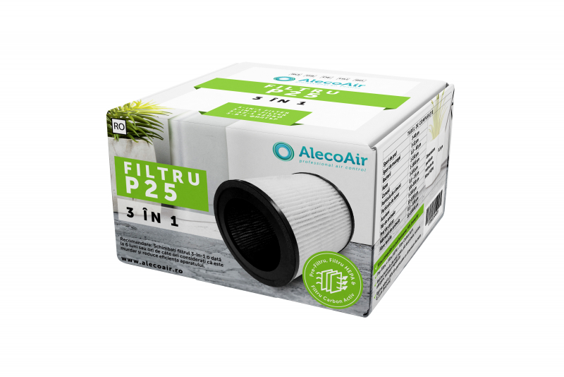 Filtru 3 in 1 cu Pre-Filtru Filtru HEPA si Filtru Carbon Activ compatibil cu purificatorul Exemplair