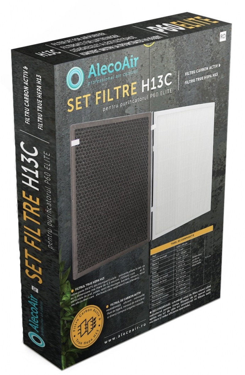 Set filtre HEPA si Carbon Activ pentru P60 ELITE (compatibil cu CA-HEPA 119x5)